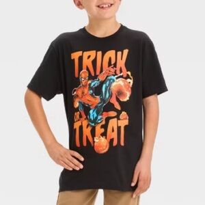 Kids Spiderman Halloween Trick or Treat T-Shirt